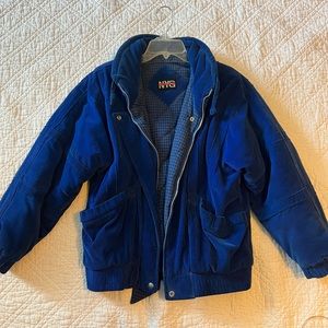 PMJ103 - New York Girl, Women’s, Medium, blue corduroy quilted jacket
